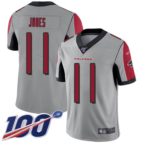 Atlanta Falcons Limited Silver Men Julio Jones Jersey NFL Football #11 100th Season Inverted Legend->women nfl jersey->Women Jersey
